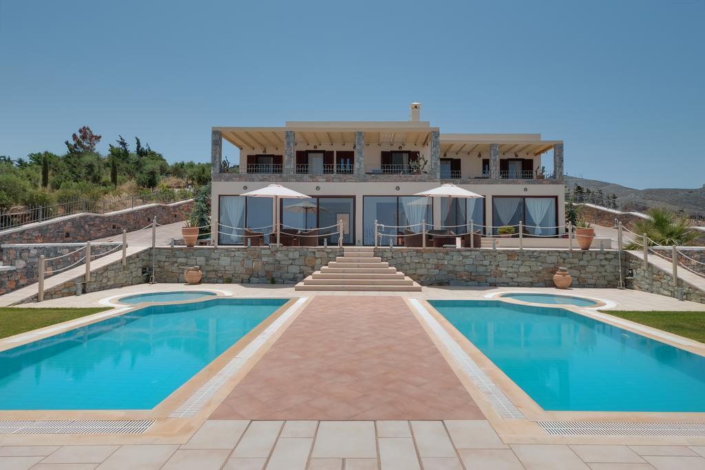 Sea Views At Villa Anemomylos With Heated Pool, Ping Pong And Tennis Ajía Pelajía Kültér fotó