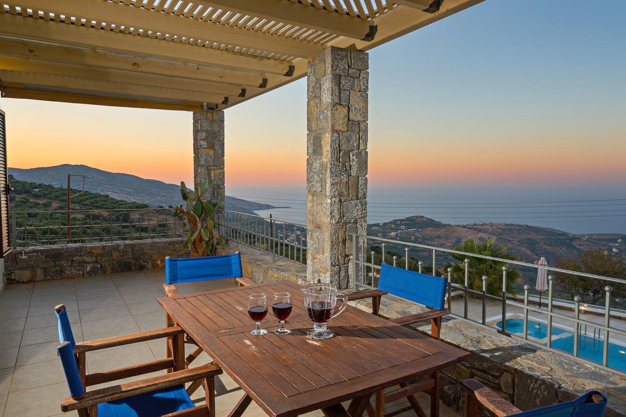 Sea Views At Villa Anemomylos With Heated Pool, Ping Pong And Tennis Ajía Pelajía Kültér fotó