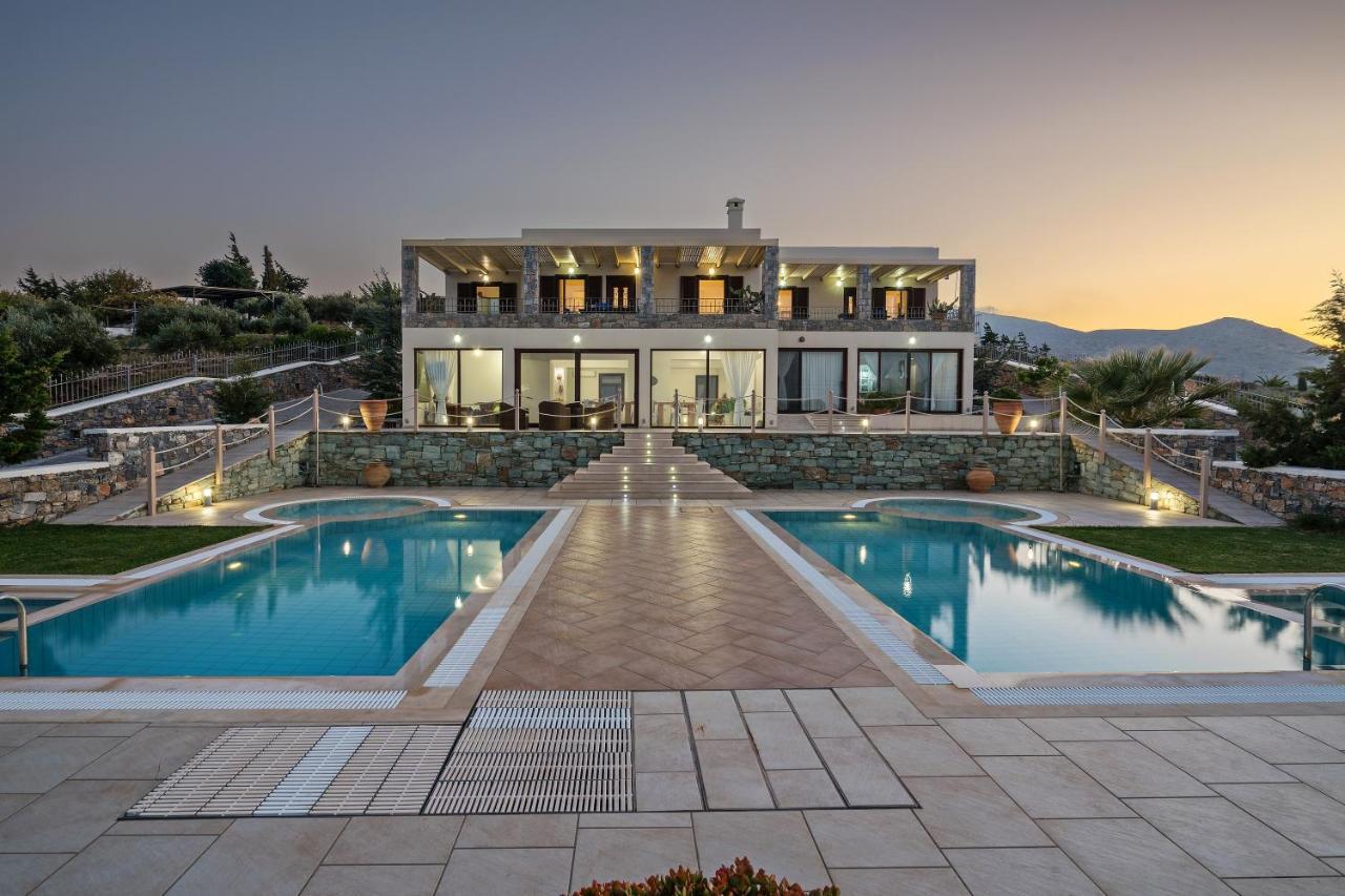 Sea Views At Villa Anemomylos With Heated Pool, Ping Pong And Tennis Ajía Pelajía Kültér fotó